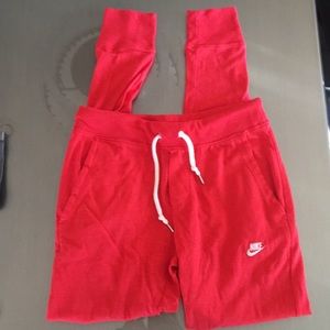 Nike tighter red sweatpants